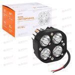 Фара с/диод квадратная  4 LED рассеянный свет, 40W (78х78х50) 12/24V AIRLINE