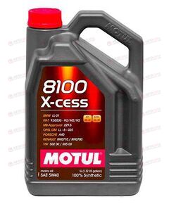 Масло ДВС Motul 5W40  X-cess 8100 4л, Емкость: 4 л