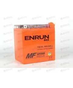 АКБ ENRUN MOTO 12V/30Ah (R+) (SMF) (I-GEL) (пт 400) (YB30L-BS) (166x127x175) (1шт, уп.2 шт)