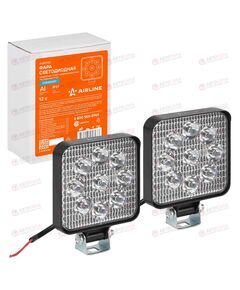 Фара с/диод квадратная  9 LED направленный свет 9W (83х83х22) 12V (2 шт) STANDART AIRLINE