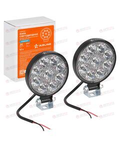 Фара с/диод круглая  9 LED направленный свет 9W (83х83х22) 12V (2 шт) STANDART AIRLINE