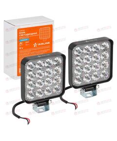 Фара с/диод квадратная  16 LED направленный свет, 16W (83х83х22) 12V (2 шт) STANDART AIRLINE