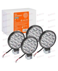 Фара с/диод круглая  14 LED направленный свет 14W (83х83х22) 12V (4 шт) STANDART AIRLINE