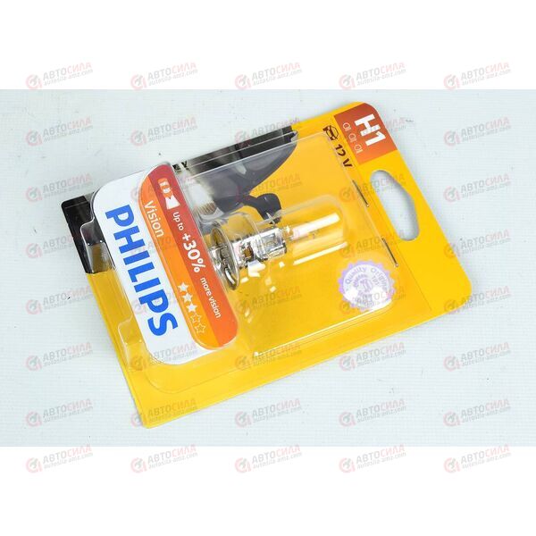 Лампа галоген 12В H1 55 Ватт +30% (блистер) Philips