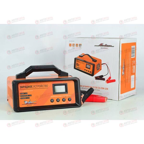 Зарядное устройство 5/10/15/20A 12V импульсное,автомат,LCD дисплей, AIRLINE