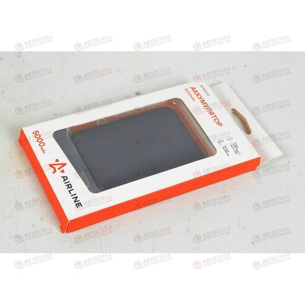 Аккумулятор внешний универсальный (Power bank) 5000мАч: 2xUSB 5V/2A, Type-C AIRLINE