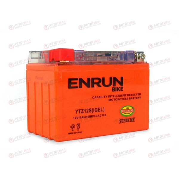 АКБ ENRUN MOTO 12V/11Ah (L+) (MF) (I-GEL) (пт 210) (YTZ12S) (150x87x110) (1шт, уп.8 шт) 