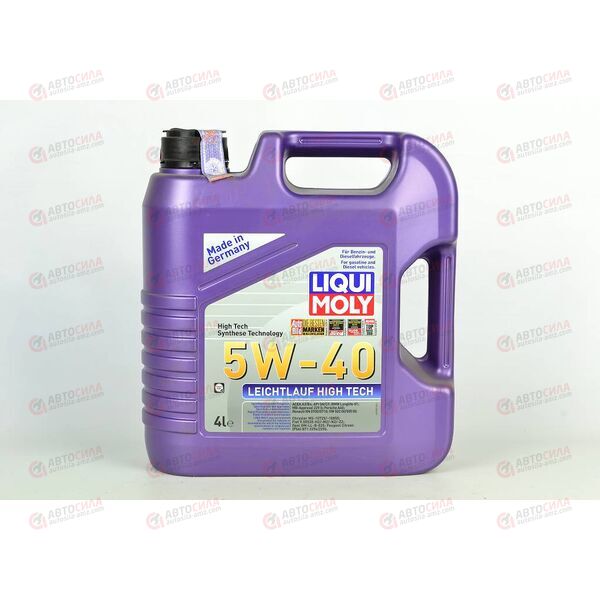 Масло ДВС LIQUI MOLY 5W40 Leichtlauf High Tech 4л, Емкость: 4 л, изображение 2