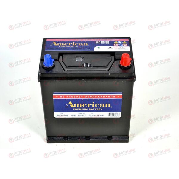 Аккумулятор 42VL AMERICAN ASIA (R+) (0) SMF т.кл. (пт 330) (187х127х220) ТУРЦИЯ, изображение 4