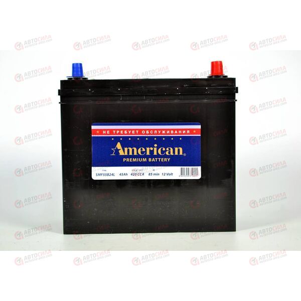 Аккумулятор 45VL AMERICAN ASIA (R+) (0) т.кл. (пт 420) (237х127х220) без н. креп. ТУРЦИЯ, изображение 2