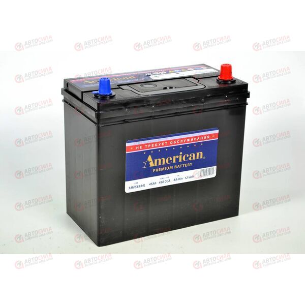 Аккумулятор 45VL AMERICAN ASIA (R+) (0) т.кл. (пт 420) (237х127х220) без н. креп. ТУРЦИЯ, изображение 3