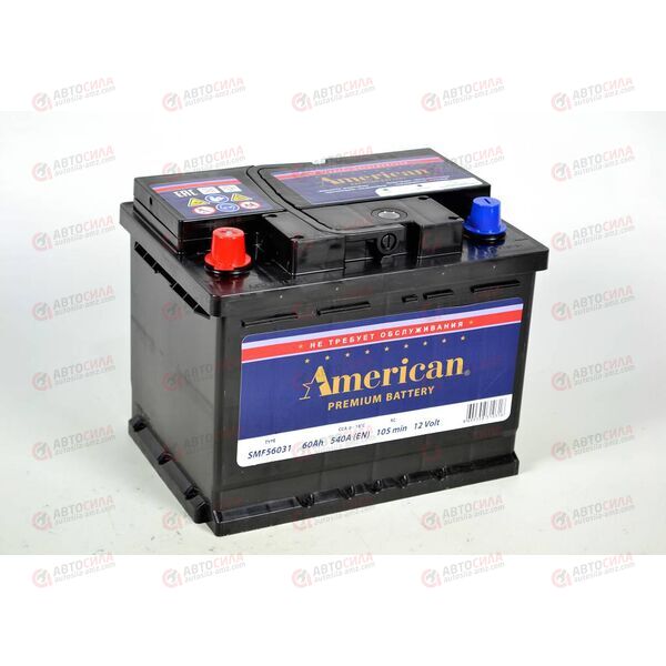 Аккумулятор 60VL AMERICAN (L+) (1) SMF (пт 540) (242х175х190) ТУРЦИЯ, изображение 3