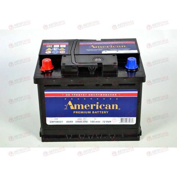 Аккумулятор 60VL AMERICAN (L+) (1) SMF (пт 540) (242х175х190) ТУРЦИЯ, изображение 4