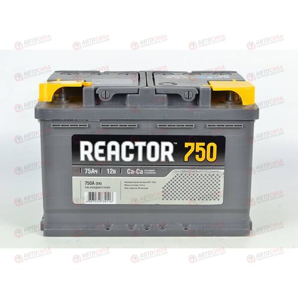 Аккумулятор 75VL REACTOR (L+) (1) (пт 820)(278х175х190) 2021 год, изображение 2