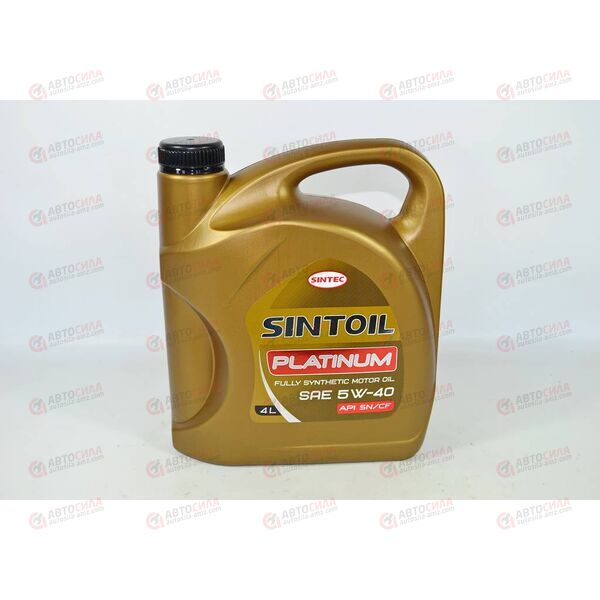 Масло ДВС SINTEC 5W40 SN/CF Platinum 4 л, Емкость: 4 л, изображение 2