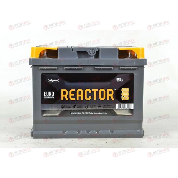 Аккумулятор 55VL REACTOR (R+) (0) (пт 600)(242х175х190) 2022 год, изображение 2