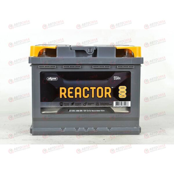 Аккумулятор 55VL REACTOR (L+) (1) (пт 600)(242х175х190) 2022 год, изображение 2