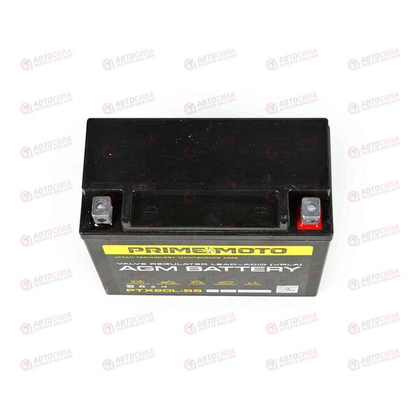 Аккумулятор PRIME MOTO 12V18Ah (R+) (MF) (AGM) (пт 350) (PTX20L-BS) (177x88x154), изображение 3