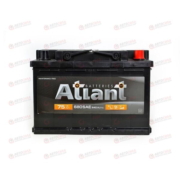 Аккумулятор 75VL ATLANT Black (R+) (0) (пт 640)(278х175х190) 2022 год, изображение 2