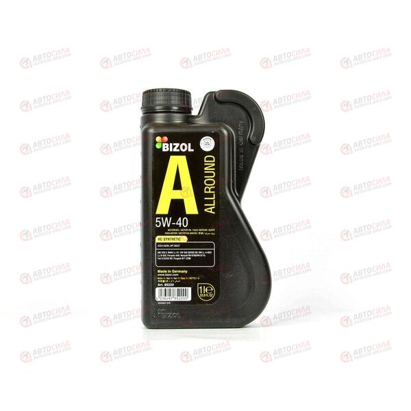 Масло ДВС BIZOL 5W40 SN/CF A3/B4 Allround 1 л, изображение 2