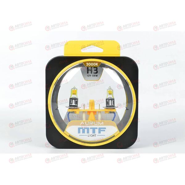Лампа галоген 12В H3 55 Ватт Aurum (2 шт) MTF, изображение 2