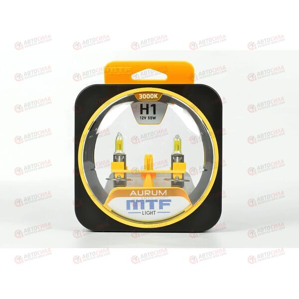 Лампа галоген 12В H1 55 Ватт Aurum (2 шт) MTF, изображение 2