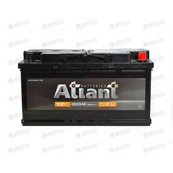 АКБ 100VL ATLANT Black (R+) (0) (пт 760)(353х175х190) 2023 год, изображение 2