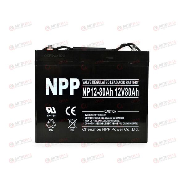 АКБ ИБП NPP 12V/80Ah (L+) (1) SMF (260x169x211/215) (1шт, уп 1 шт), изображение 2