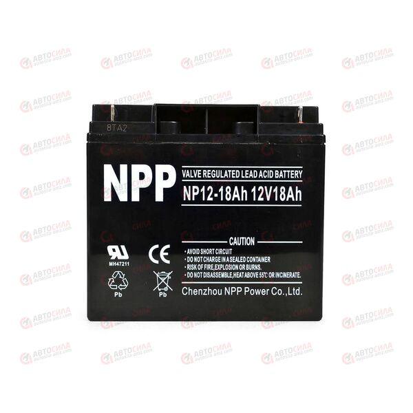 АКБ ИБП NPP 12V/18Ah (R+) (0) SMF (181x77x167) (1шт, уп 2 шт), изображение 2