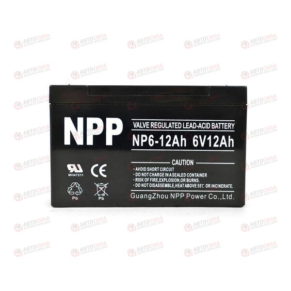 АКБ ИБП NPP 6V/12Ah (L+) (1) SMF (151x50x94/100) (1шт, уп 10 шт), изображение 2