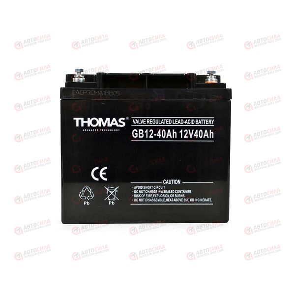 АКБ ИБП THOMAS 12V/40Ah (R+) (0) SMF (197x165x170) (1шт, уп 1 шт), изображение 2